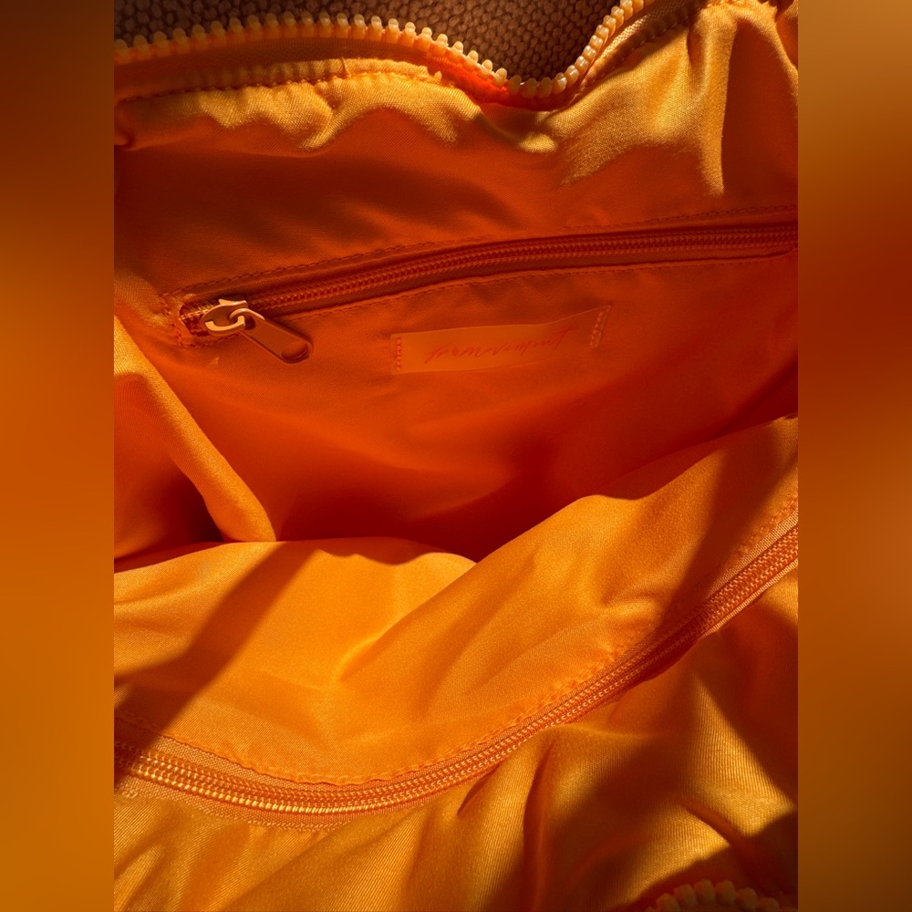 🍊 NWT! | FP Movement by Free People | Quilted Carryall Tote Bag Neon Clementine - Picture 9 of 16